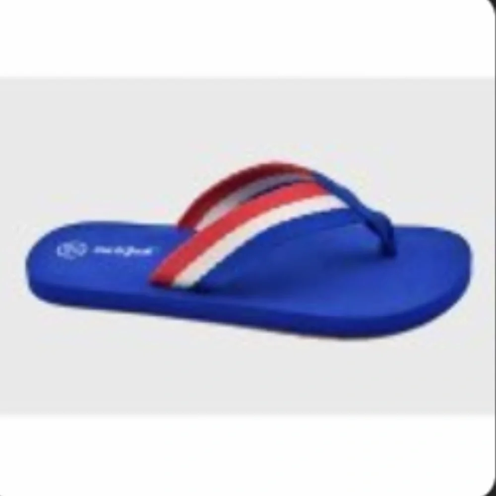 CAT & JACK Boys Flip Flops NWT | Size 13/1 | Red White & Blue